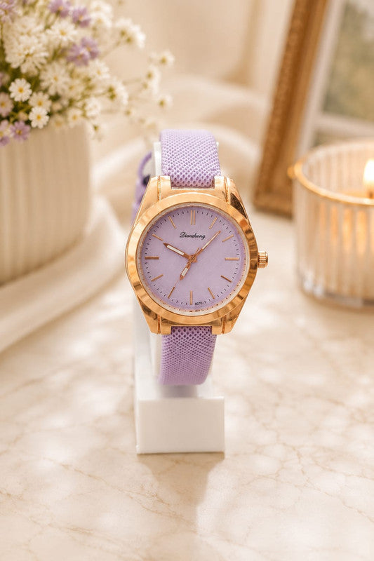 Dianzhong Lavender & Rose Gold Analog Watch