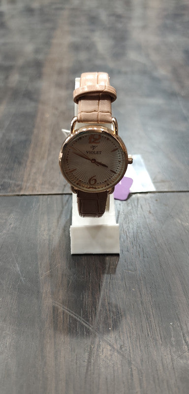 Violet Rose Gold Textured Dial Women's Watch