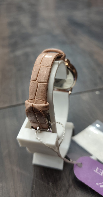 Violet Rose Gold Textured Dial Women's Watch