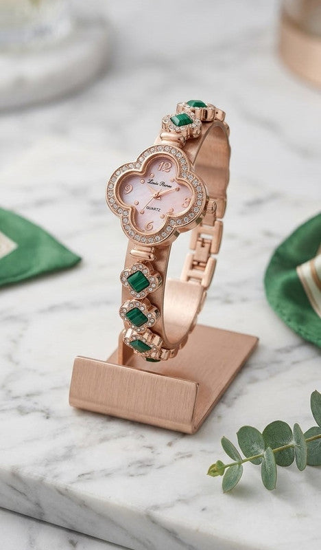 Four-Leaf Clover Bracelet Watch
