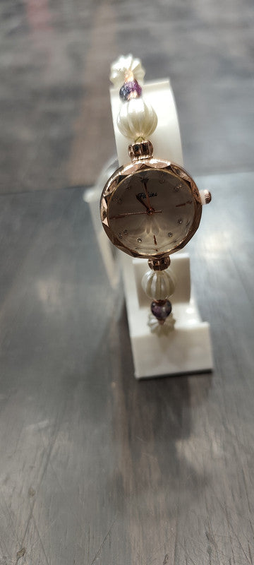 Fickies Rose Gold & Pearl Bracelet Watch