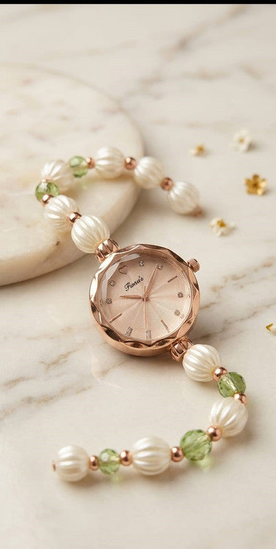 Fickies Rose Gold & Pearl Bracelet Watch