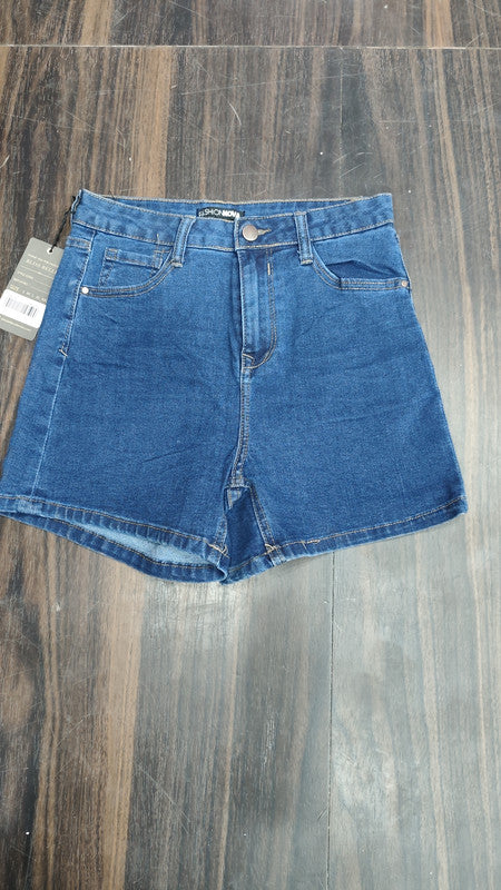 High-Rise Denim Shorts : Size 26