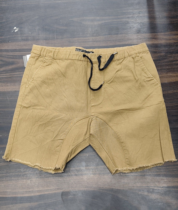 Khaki Chino Jogger Shorts : Size 28