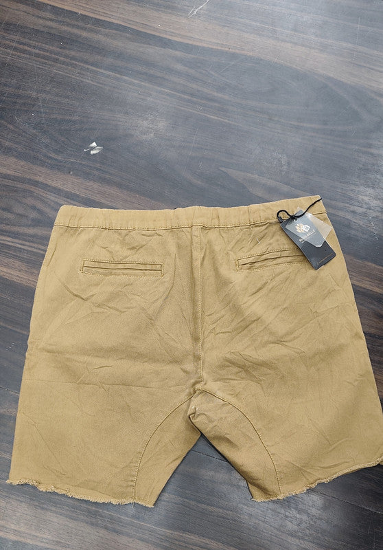 Khaki Chino Jogger Shorts : Size 28