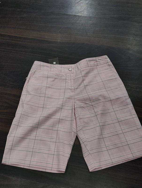Pink Plaid Chino Shorts : Size 34