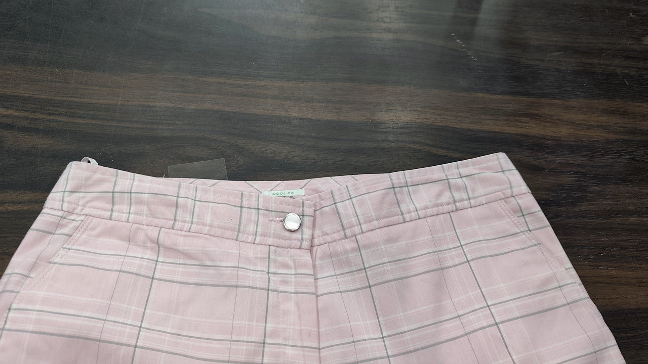 Pink Plaid Chino Shorts : Size 34
