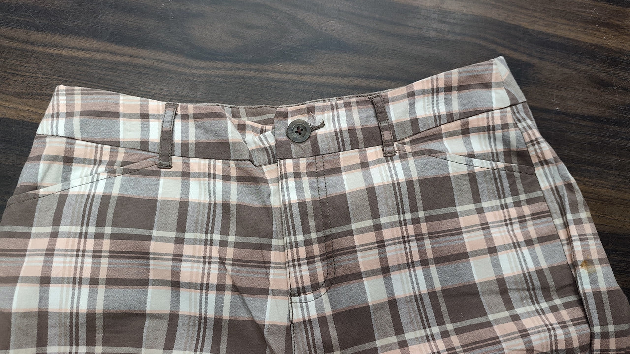 Casual Plaid Chino Shorts : Size 34