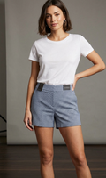 Textured Print Chino Shorts : Size 34