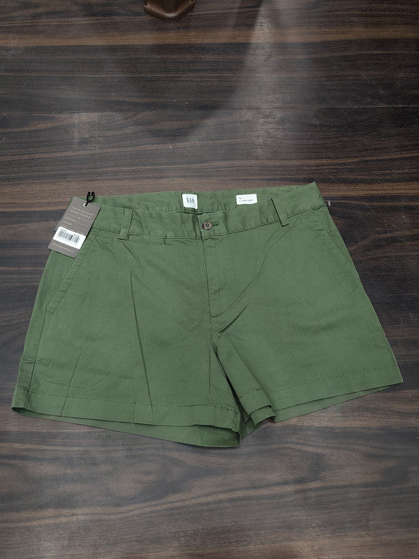 GAP Women’s Mid-Rise Olive Chino Shorts : Size 36