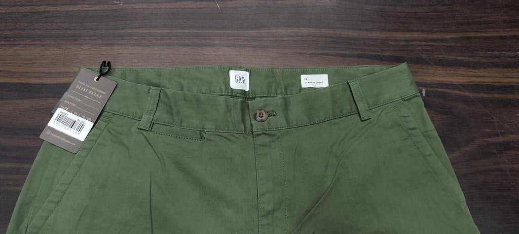 GAP Women’s Mid-Rise Olive Chino Shorts : Size 36