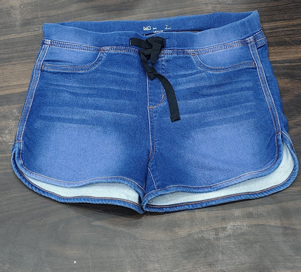Girls' Washed Denim Pull-On Shorts : Size 32
