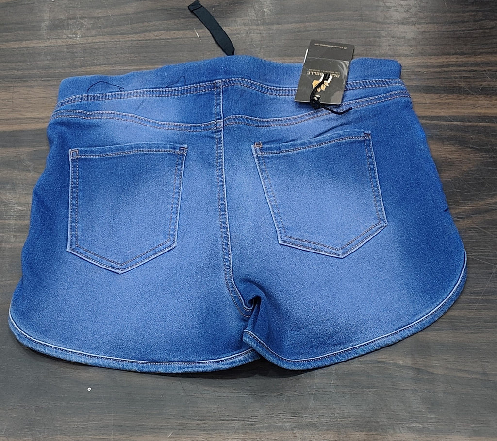 Girls' Washed Denim Pull-On Shorts : Size 32