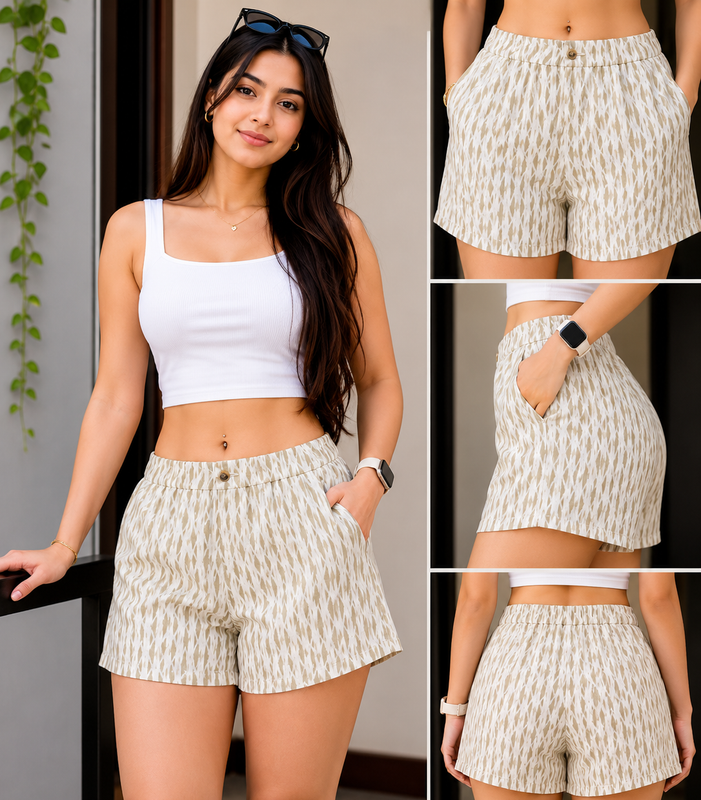 Mid-Rise Twill Chino Shorts : Size 38