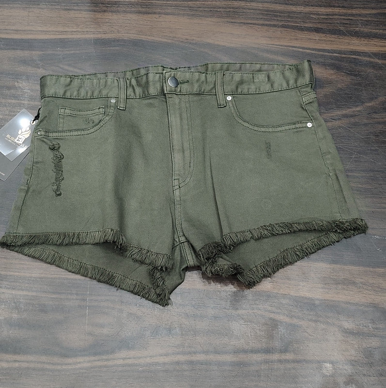 Women's Distressed Frayed-Hem Denim Shorts : Size 34