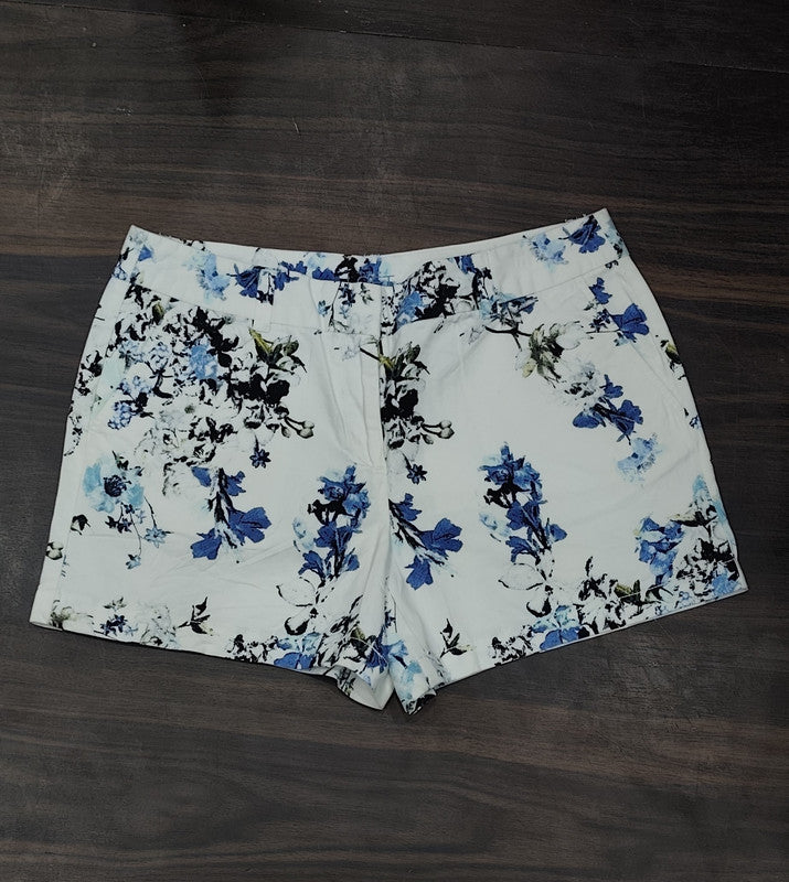 LOFT Blue and White Floral Women's Shorts : Size 28