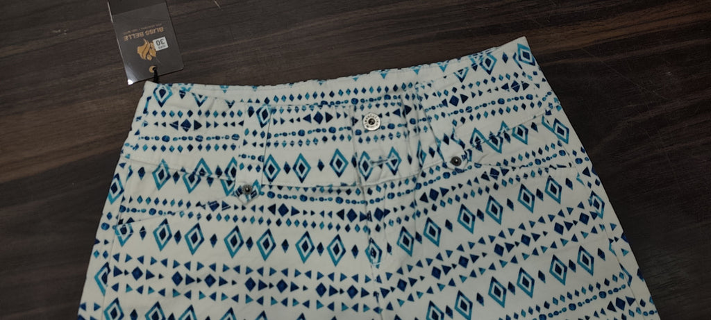 Geometric Print Summer Shorts : Size 30
