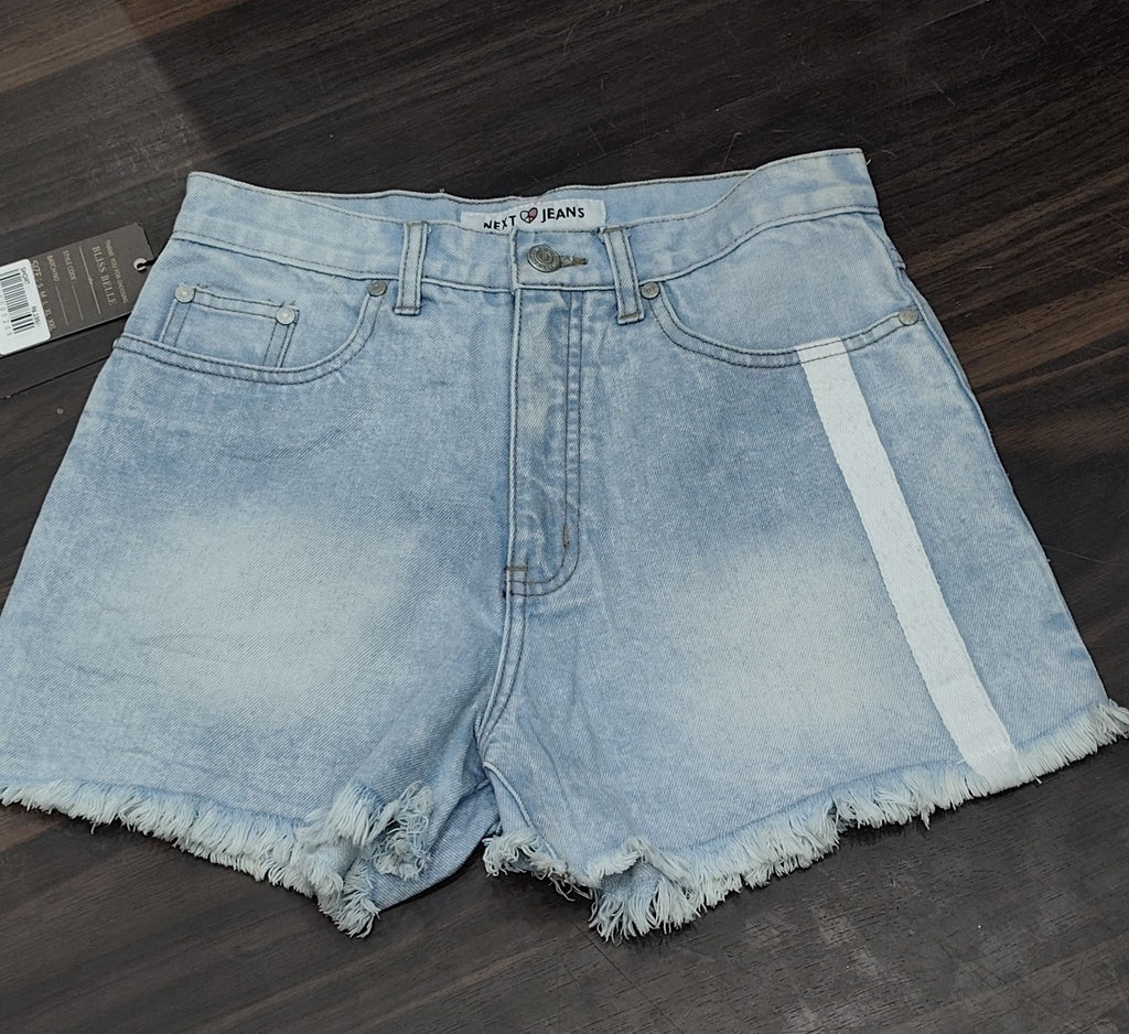 Next Jeans Light Wash Side-Stripe Denim Shorts : Size 28