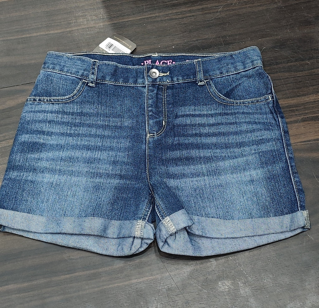 Children's Place Girls' Classic Cuffed Denim Shorts : Size 28