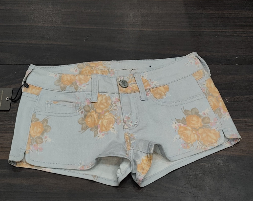 American Eagle Floral Print Stretch Denim Shorts : Size 28