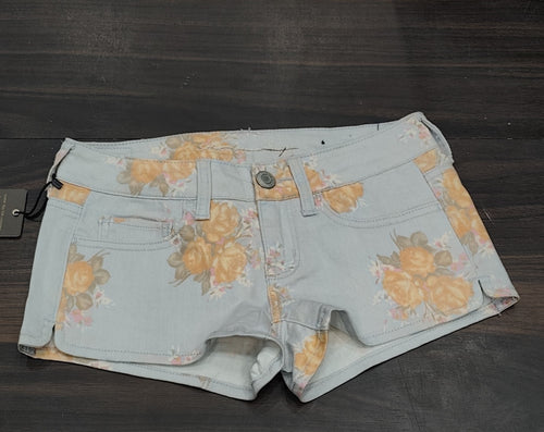 American Eagle Floral Print Stretch Denim Shorts : Size 28
