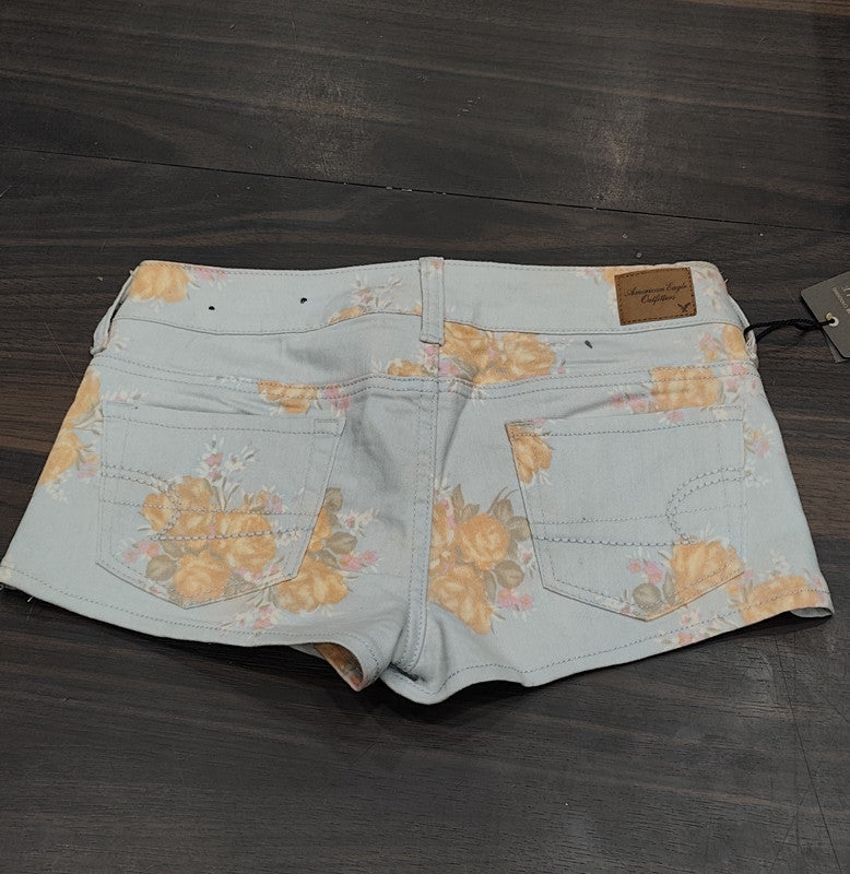 American Eagle Floral Print Stretch Denim Shorts : Size 28