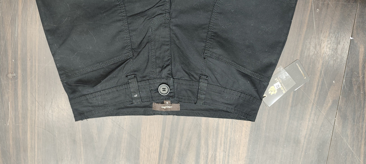 Black Bermuda Shorts with Utility Pockets : Size 28