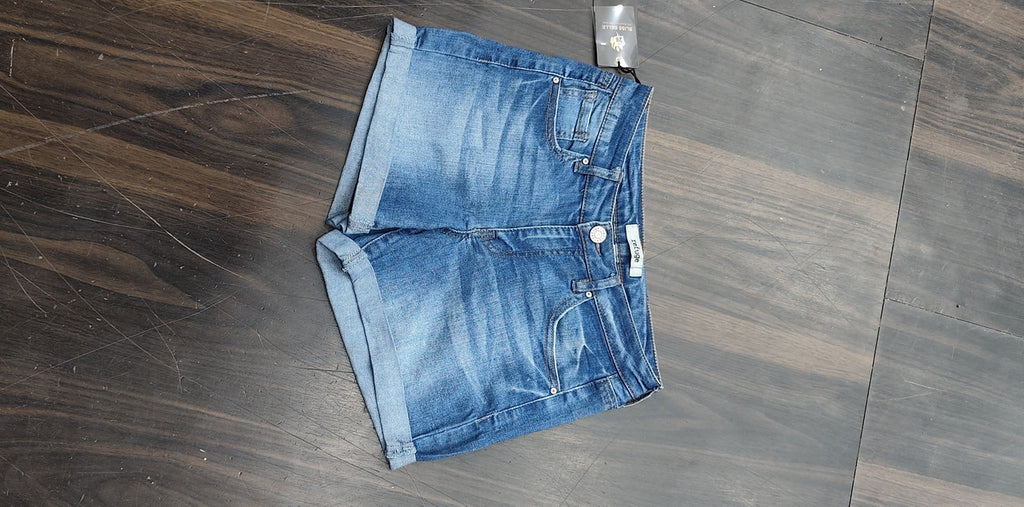 Refuge Women's Mid-Rise Cuffed Denim Shorts – Classic Medium Wash : Size 28