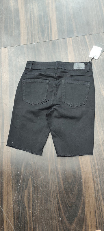 Jeaniologie Women's Black Bermuda Denim Shorts : Size 28