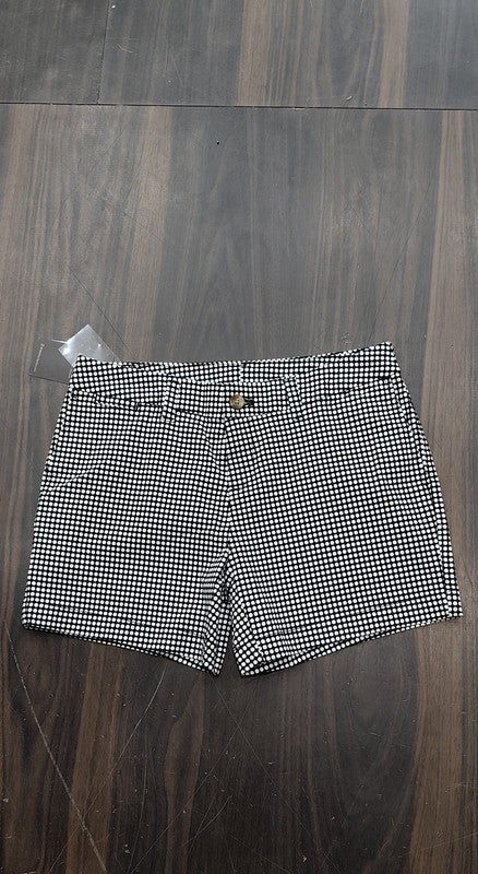 Women's Mid-Rise Gingham and Polka Dot Tailored Shorts : Size 32