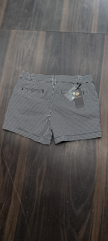 Women's Mid-Rise Gingham and Polka Dot Tailored Shorts : Size 32