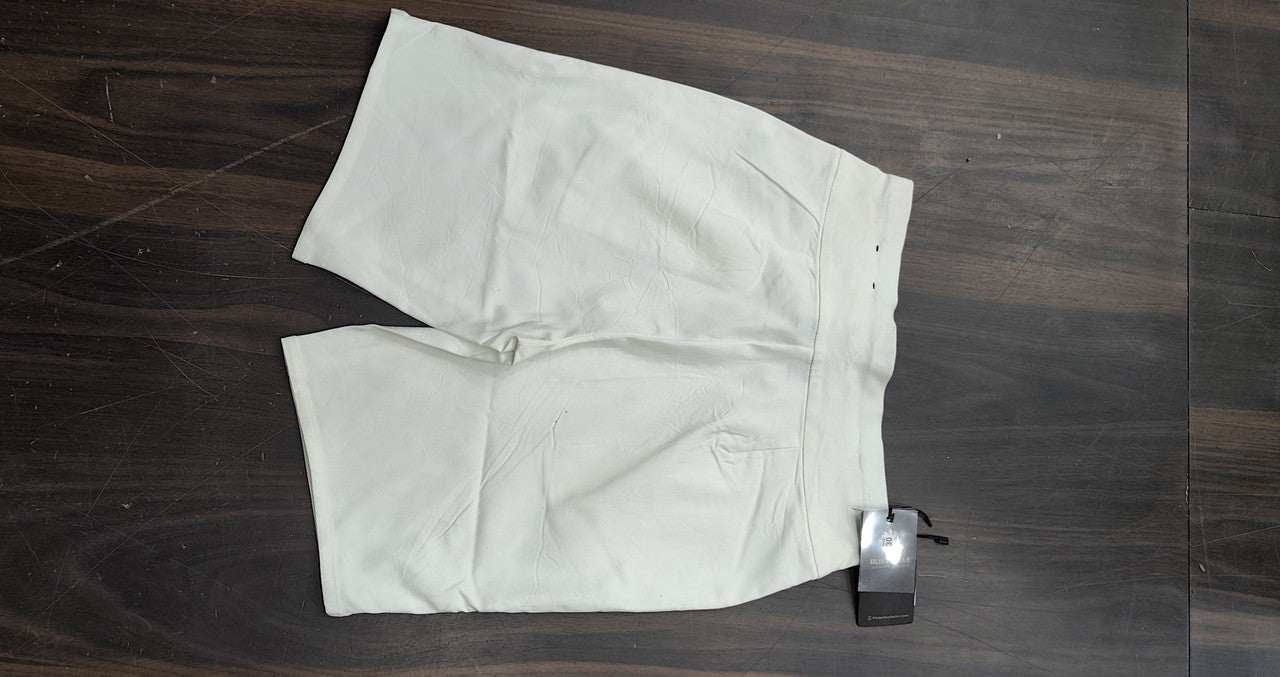 Women's Premium White Cotton Chino Shorts - Regular Fit : Size 30