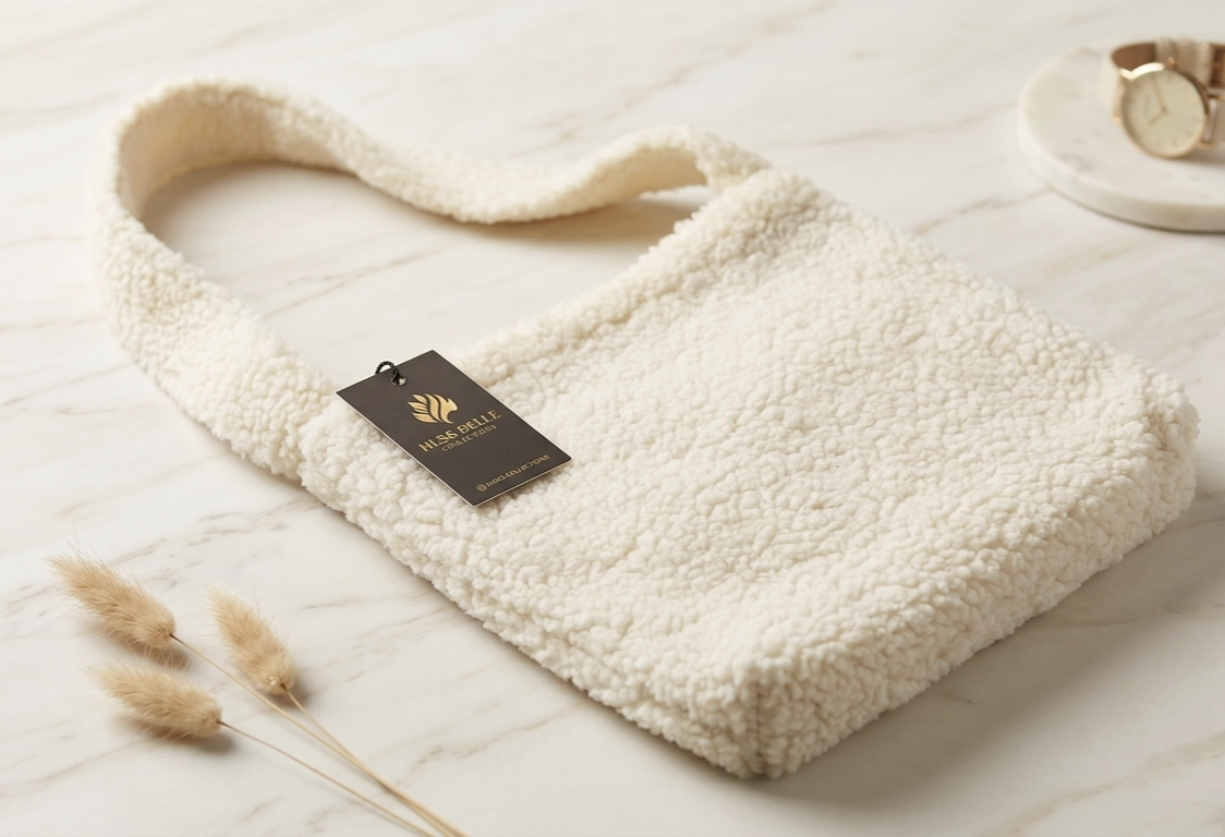 Ivory Sherpa Shoulder Bag
