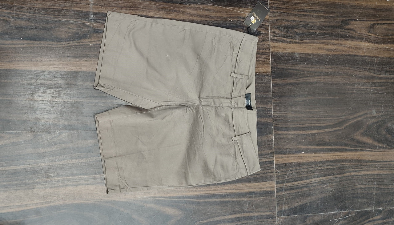 Women’s Premium Pure Cotton Solid Khaki Chino Shorts : Size 38