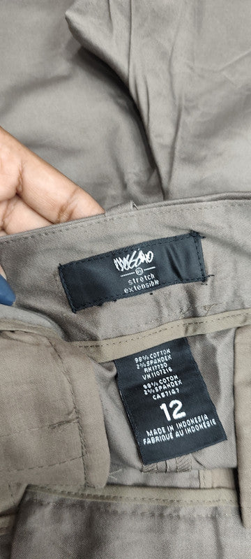 Women’s Premium Pure Cotton Solid Khaki Chino Shorts : Size 38