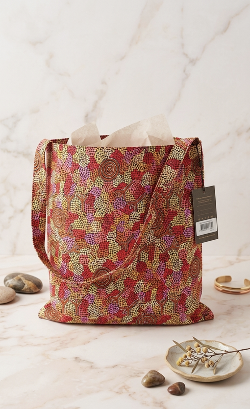 Handcrafted Aboriginal Art Tote Bag
