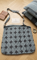 The Interlocking Cloud Quilted Crossbody Bag – Charcoal Grey