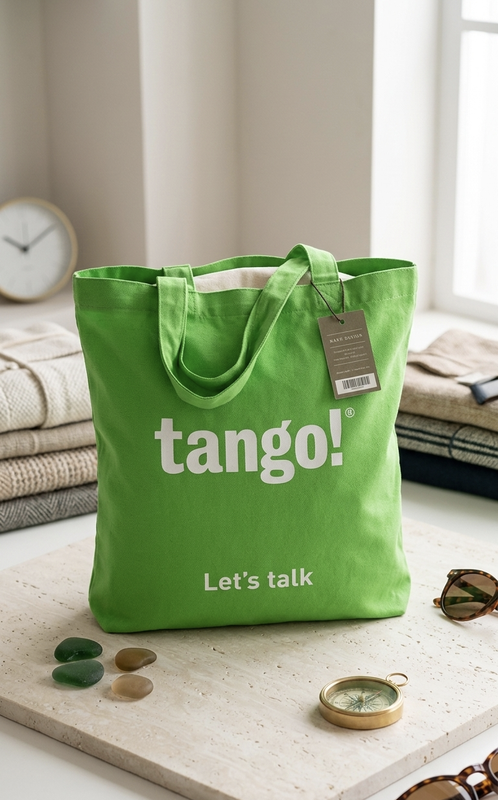 Tango! Cotton Canvas Tote Bag – Vibrant Green