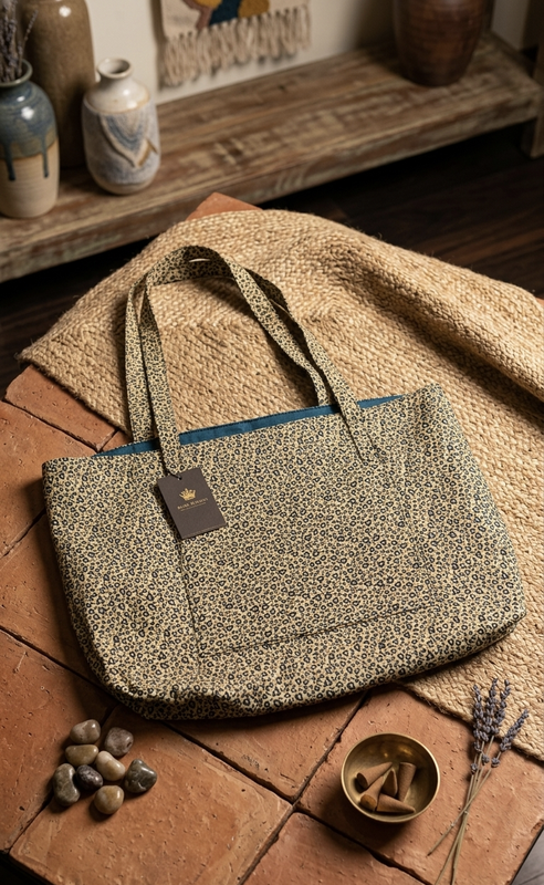 Leopard Print Canvas Tote Bag
