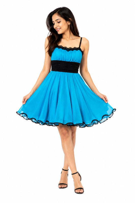 Western Chiffon Cocktail Dress - Size: XXL
