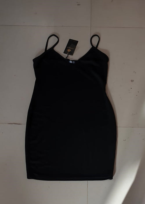 Black Bodycon Mini Dress  - Size: XXS