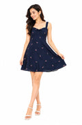 Old Navy Fit & Flare Crepe Mini Dress - Size: M