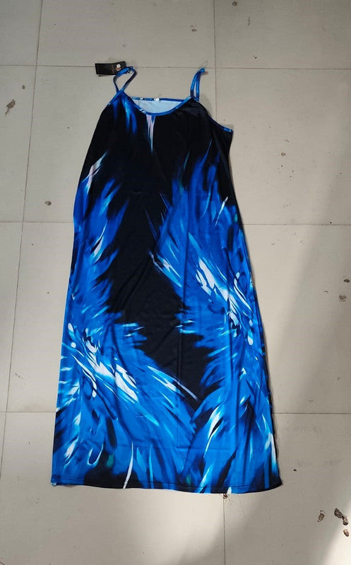 Long Tall Sally Blue Floral Maxi Dress - Size: XXL
