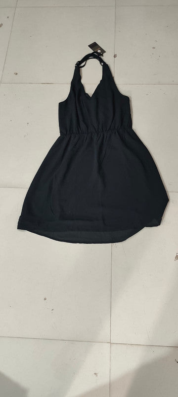 Women's Halter Neck Mini Fit & Flare Dress - Size: M