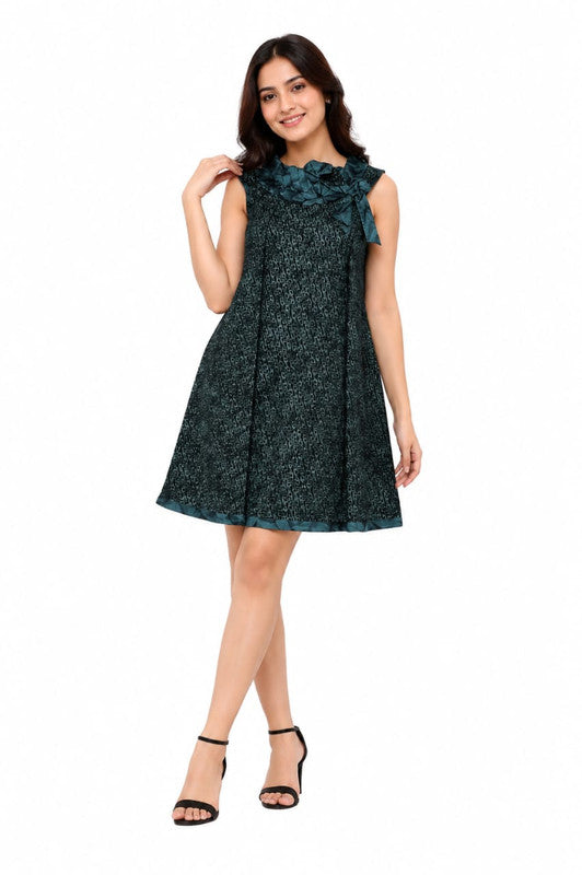 Jacquard A-Line Mini Dress - Size: M