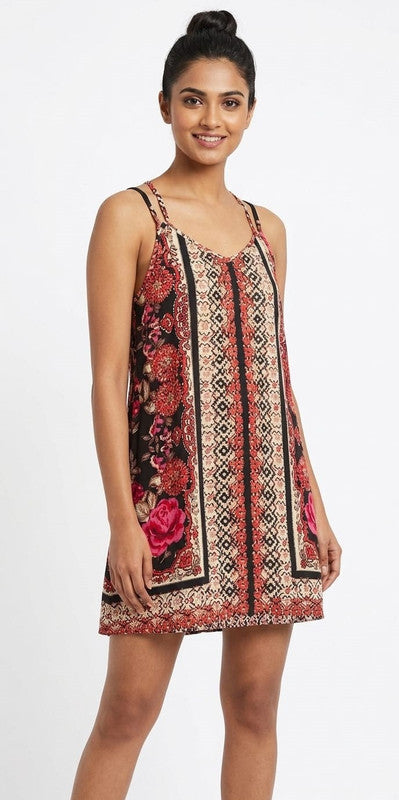 Free People Love Bird Printed Mini Dress - Size: XS