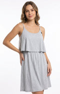 Grey Heather Popover Nursing & Lounge Dress - Size: XXS