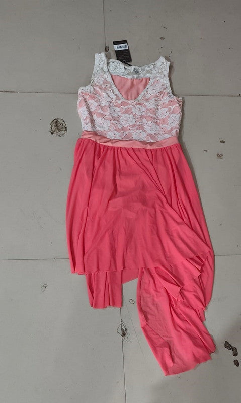 Women's Lace and Chiffon High-Low Party Dress - Size: XXS