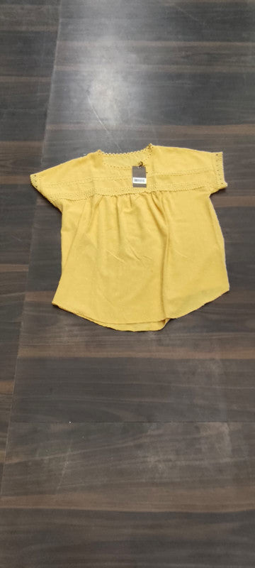 Womens Summer Lace Crochet Short Sleeve Blouse - Free Size