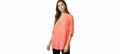 Coral Chiffon Floral Harper Pullover Blouse - Free Size